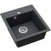 Helika Vstavaný granitový drez Nova, grafitová, 46 x 51 cm