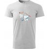 Zubárske tričko - kefka a jedlo - Klasické pánske tričko vyššej gramáže - 4XL ( Svetlosivý melír )