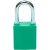 Nylonové zámky s 38mm oceľovým okom - zelený