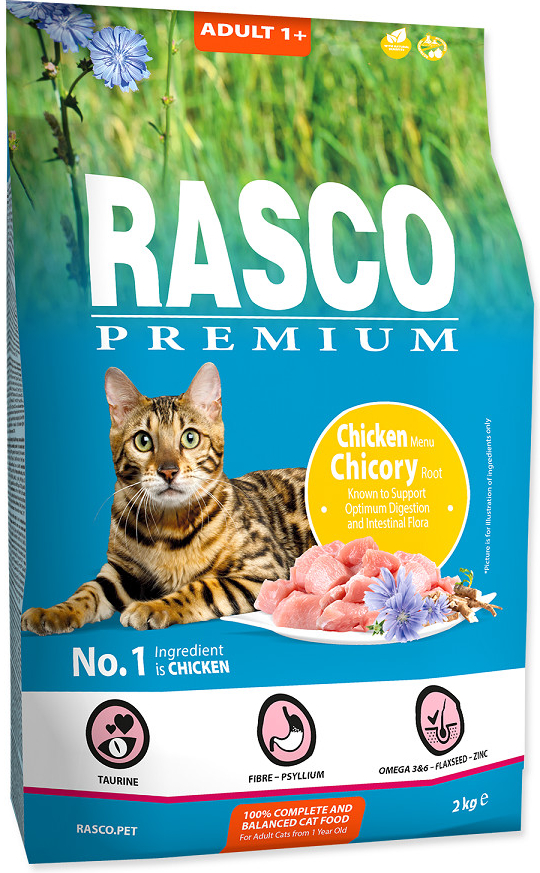 Rasco Premium Cat Adult kura a čakanka 2 kg
