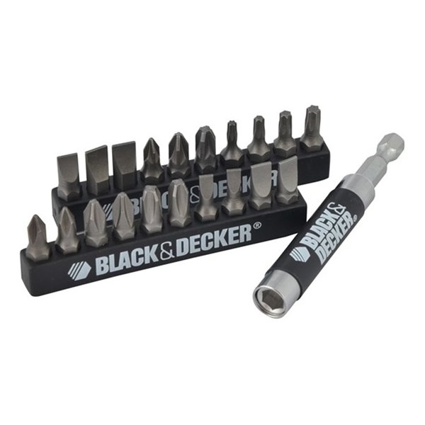 Sada bitů BLACK & DECKER 21 dílů + magnetický držák A7074-XJ od 5,25 € -  Heureka.sk
