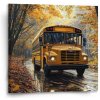 Sablio Obraz Žltý školský autobus - 50x50 cm
