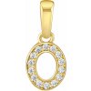 Silvego Zlatý prívesok písmeno O zo žltého zlata s Brilliance Zirconia FNN22195O