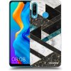 Picasee silikónový čierny obal pre Huawei P30 Lite - Dark geometry