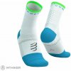 COMPRESSPORT Pro Marathon Socks V2.0 ponožky, white/norse blue/neon green T3 (EU 42-44)