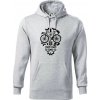 Bike lebka - Mikina pánska Cape s kapucňou - 2XL ( Svetlosivý melír )