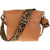 NovaKabelka.sk Prisca Camel s prídavným popruhom kožená talianska crossbody kabelka camel