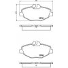 Sada brzdových platničiek kotúčovej brzdy BREMBO P 50 049