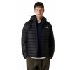 Pánska pánska The North Face prešívaná čierna s kapucňou, veľkosť XL