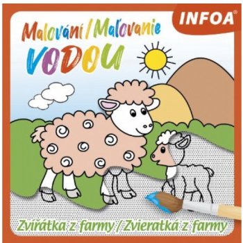 Zvieratká z farmy maľovanie vodou