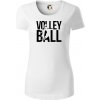 Volleyball nápis - Dámske tričko z organickej bavlny Origin (GOTS) - 2XL ( Biela )