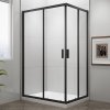 POLYSAN EASY BLACK 90 x 80cm sprchový kút obdĺžnikový, profil čierna mat, sklo číre, EL5315B