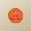 Nažehľovacie menovky na oblečenie (Kopírovat) - 3ks, Kruh 2,3 × 2,3 cm, Slon, Oranžová