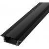 LEDprodukt LED lišta zapustená - SIMPLE čierna Dĺžka: 1m, Typ krytky: Čierna krytka zaklapávacia (difúzor)