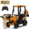 Joko elektrický traktor JCB Bager 4v1 s Kabínou a zadnou lyžicou žltá
