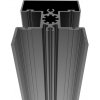 Hliníkový plotový stĺpik 50 × 60 mm – 6 m – Antracit RAL 7016 - pre 20 mm široké výplne
