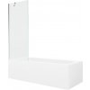 MEXEN/S - Vega obdĺžniková vaňa 170 x 70 cm s panelom + vaňová zástena 70, transparent, chróm 550117070X9507000001