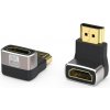 PremiumCord 8K Adaptér spojka HDMI A - HDMI A, F/M, zahnutá do pravého úhlu 90° kphdma-39