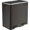 Houseland Odpadkový kôš Rubax 2× 30 l, čierny