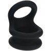 Wide Double O Silicone Cockring - M - Black