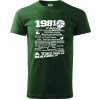 1981 v kocke - Tričko extra veľké (5-8XL) - 5XL ( Fľaškovozelená )