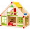 mamido Drevený domček pre bábiky My Villa zelená