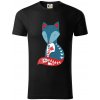 Folklór - líška samostatná - Tričko z organickej bavlny - 2XL ( Čierna )