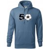 Futbal okrúhle narodeniny 50 - Mikina pánska Cape s kapucňou - S ( Denim )