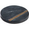 Butlers MARBLE Podácka mramorová so zlatým prúžkom - čierna