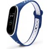 Xiaomi Mi Band 3/4 náhradný náramok - Športový priedušný perforovaný Farba: Modro biela MBSCZ-4SPPRMBL