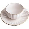 Šálka MELIDA s podšálkou, so zlatým okrajom 711015