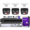 Hilook by Hikvision Súprava na monitorovanie TurboHD, 3 kamery Hybrid Light 5Mpx, 4-kanálový záznamník - HiLook od Hikvision