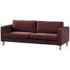 Dekoria Poťah na sedačku Karlstad (rozkladací, 3-miestny, krátky), Bordeaux, 224 x 89 x 64 cm, Velvet, 704-26