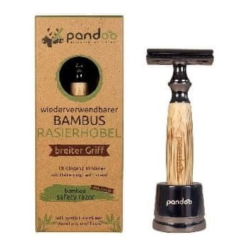 Pandoo Bambusový strojček široká rukoväť + 10 ks žiletiek