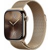 Apple Hodinky Series 10 GPS + Cellular, 42mm zlaté titanové pouzdro se zlatým milánským náramkem