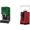 Gaggia New Classic EVO, green + Eureka Mignon Silenzio, BL ferrari red