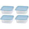 Dózy na potraviny MagicHome Lunchbox, 0,6 l, sada 4 ks, štvorcová