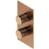 OMNIRES Contour - Termostatická batéria pod omietku, na 2 spotrebiče, kefovaná meď CT8036CPB