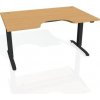 Hobis Pracovný stôl Motion Ergo, ZO, 2S, 140x70,5-120,5x90 cm, buk/čierna