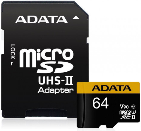 ADATA microSDXC 64GB UHS-II U3 AUSDX64GUII3CL10-CA1