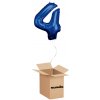 HeliumKing Balónový box - Narodeninové číslo 4 modré 86 cm
