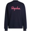 Rapha Men's Heavyweight Cotton Sweatshirt - Large Logo - Dark Navy/High-Vis Pink L