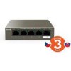 Tenda TEG1105P-4-63W - PoE AT Switch 63Watt, 5xRJ45 GLAN, Switch s 4xPoE 802.3at, 10/100/1000 Mbps,Kov 75011816
