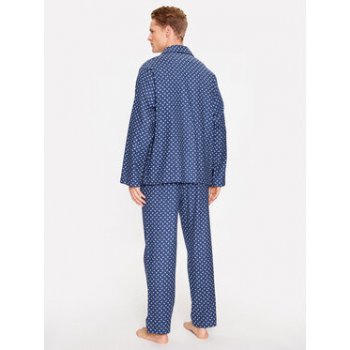 Polo Ralph Lauren 714915969001 pánské pyžamo dlouhé propínací tm.modré