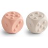 Mushie silikónové kocky pop-it 2ks, Blush / Shifting Sand