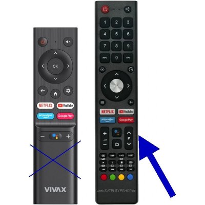 Vivax 43Q10C náhradní dálkový ovladač tlačítkový