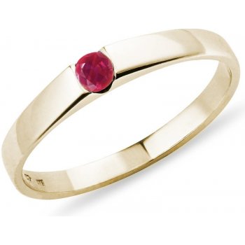 Klenota Minimalistický zlatý prsteň s rubínom k0545053 od 517,39 € -  Heureka.sk