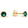 Náušnice zelené sa Swarovski Elements Pinpoint Studs KG2038SS10EM Emerald