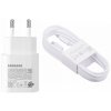 Nabíjačka Samsung USB typ C pre Samsung 3000 mA 5 V Nabíjačka EP-TA800 i Kabel USB-C EP-DW767 biela
