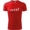 Evolúcia volejbal smeč - Pánske tričko Fantasy športové - 2XL ( Červená )